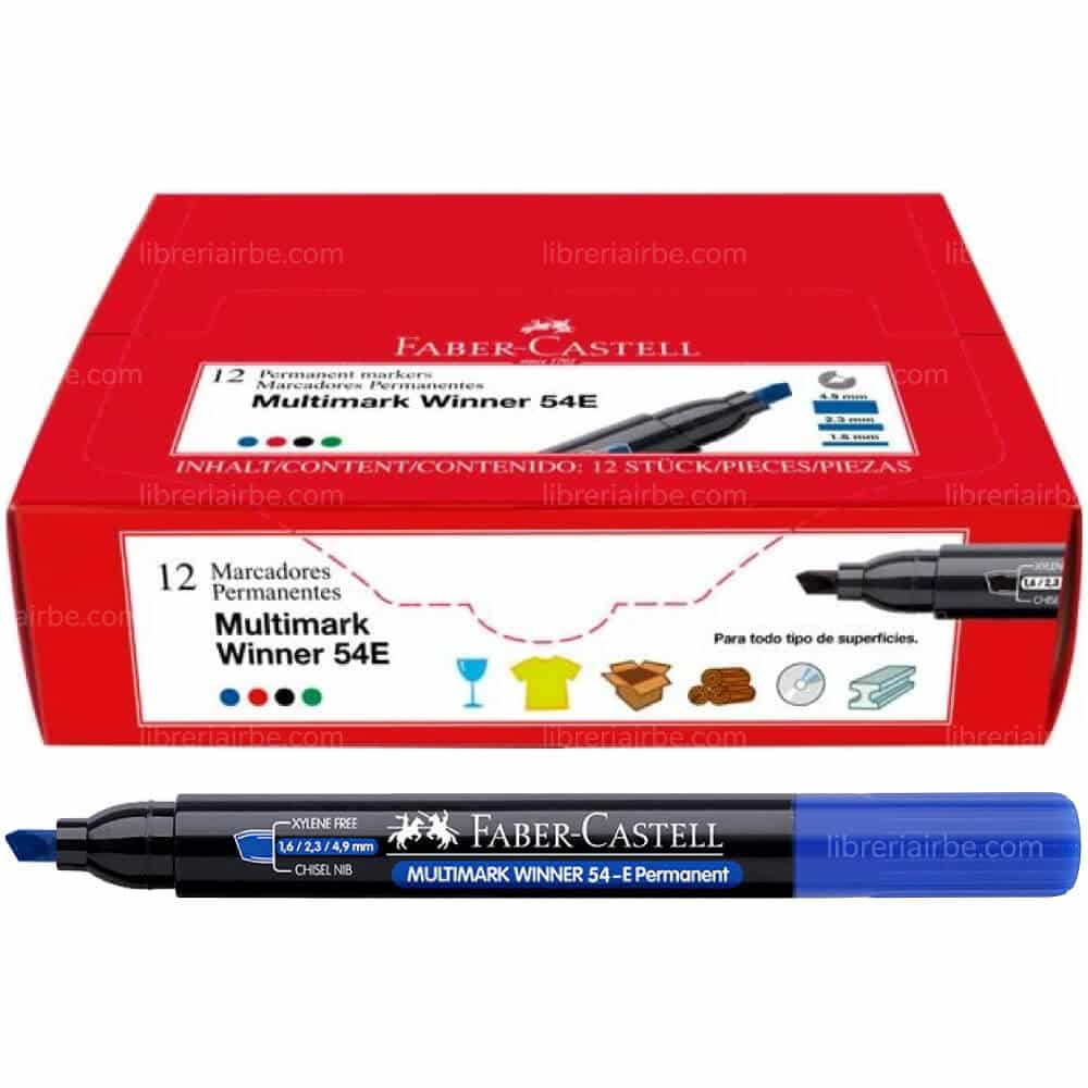 MARCADOR GRUESO AZUL X 12 UN